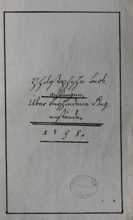 Philosphische Beobachtungen 1798